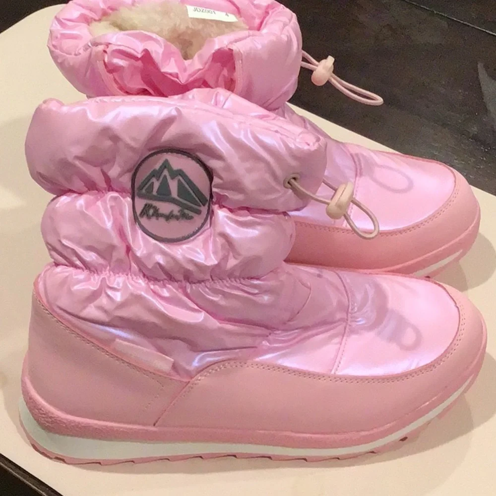 K KomForme - Kids Snow Boots for Girls Outdoor Boots Waterproof w Fur Lined